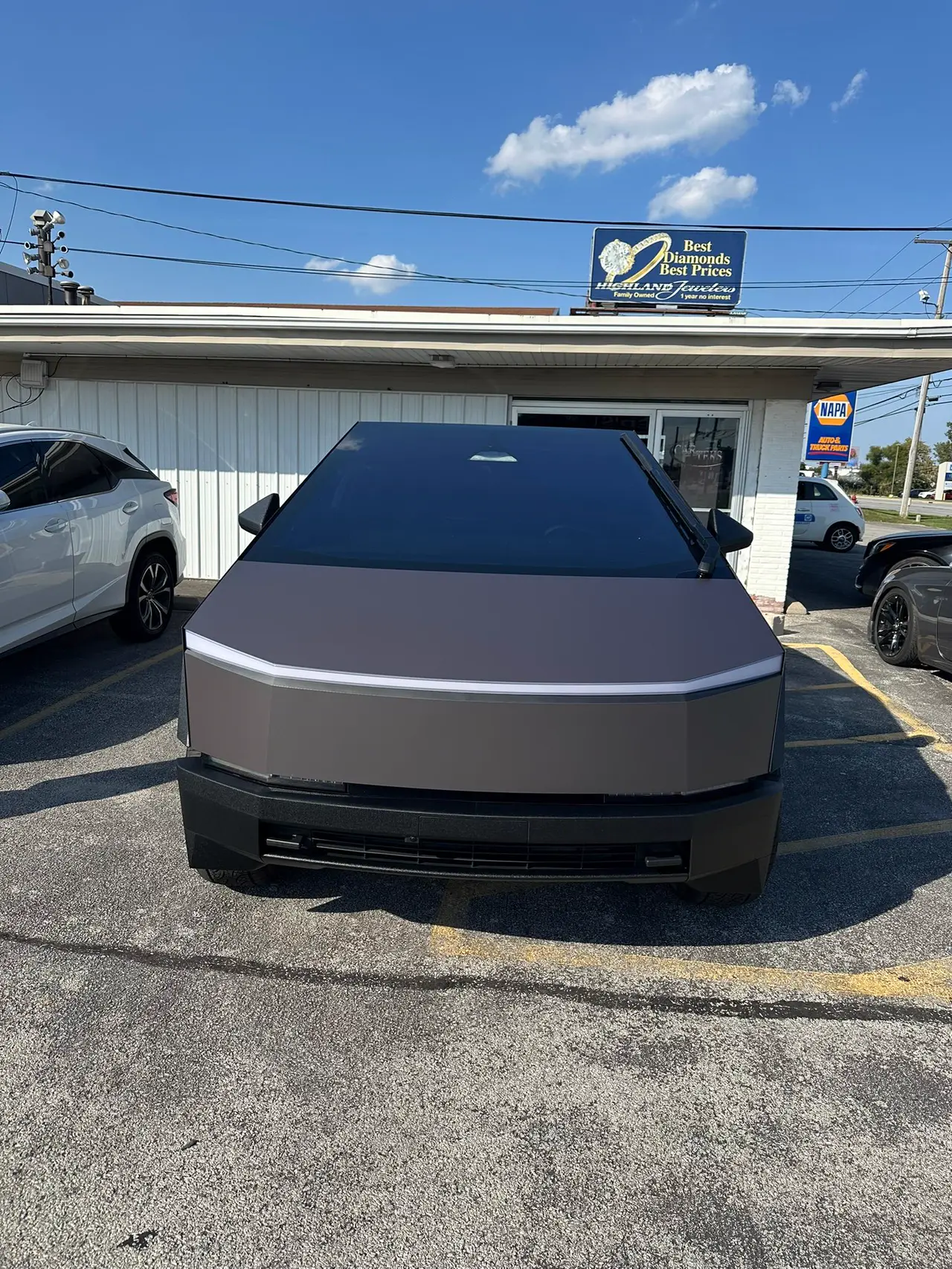 Tesla Cybertruck with XPEL Prime XR Plus windshield tint