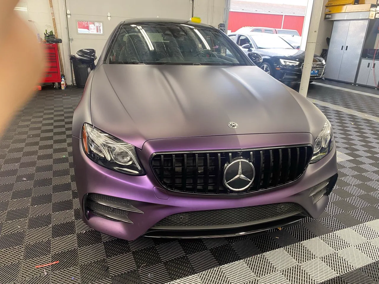 Mercedes with a color change wrap