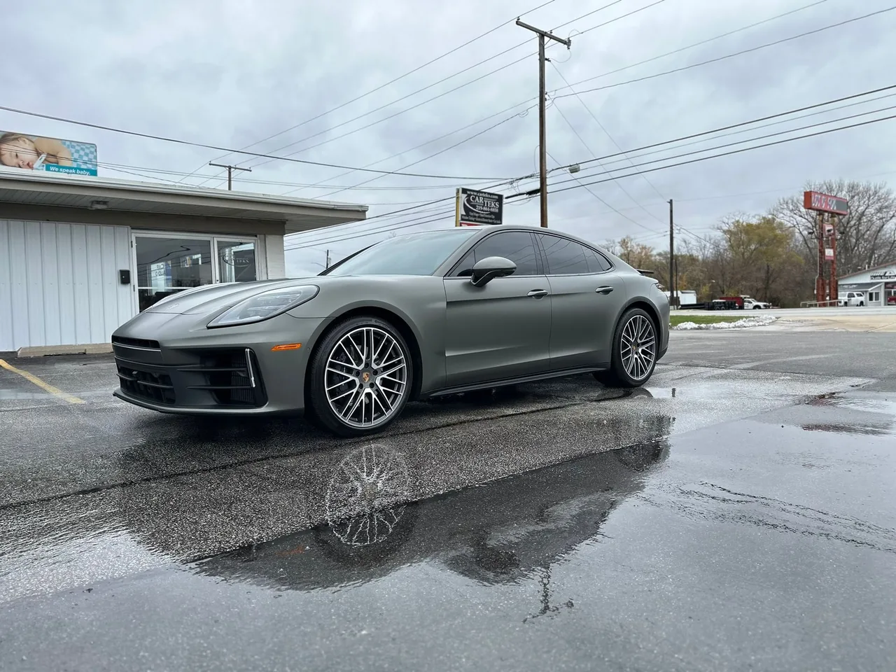 Porsche Panamera in XPEL Stealth matte paint protection film